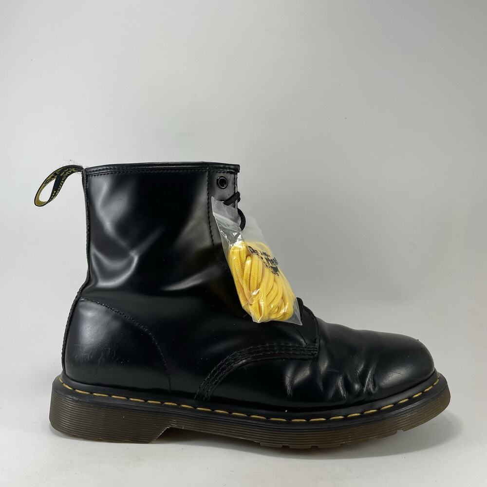 Dr. Martens 1460 Mens Size 10 Black Leather Combat Boots 8 Eye Lace Up Leather